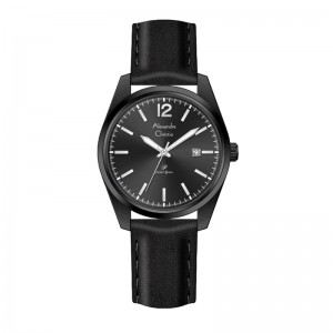 Alexandre Christie AC 1012 Full Black Leather Lady LDLIPBA